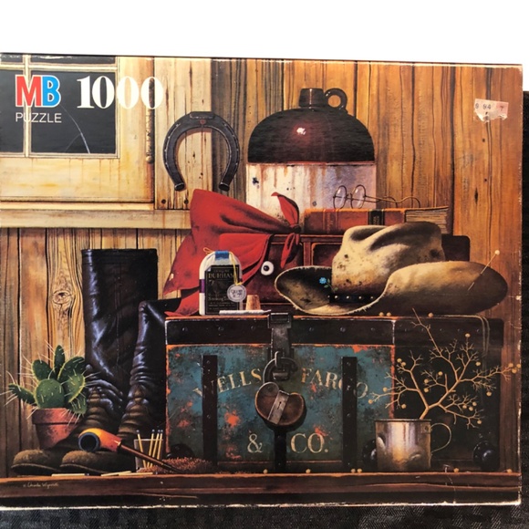 Milton Bradley 1995 - Charles Wysocki's COWBOY BOOTS #4679-22 - 1000pc Puzzle - Picture 5 of 7